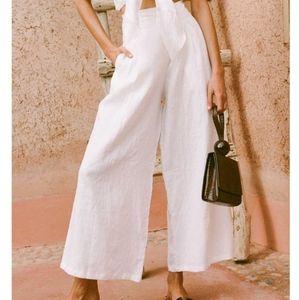 ISO Meridian Wide Legged Linen Pants